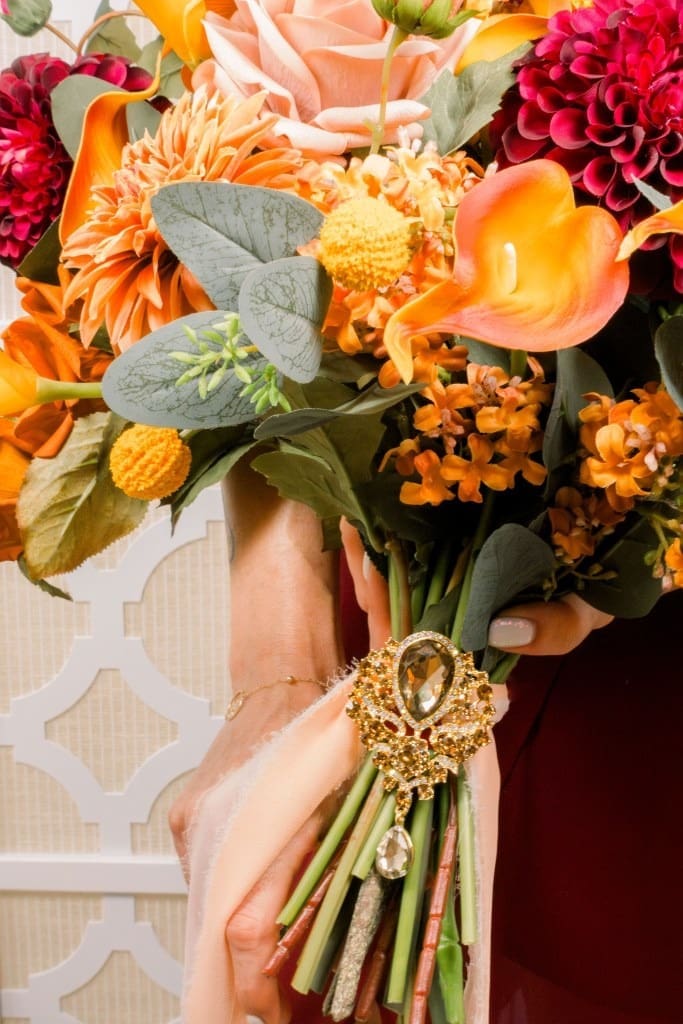 Elegant colorful real-touch flowers